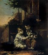 Pierre-Paul Prud hon Children with a Rabbit oil painting artist